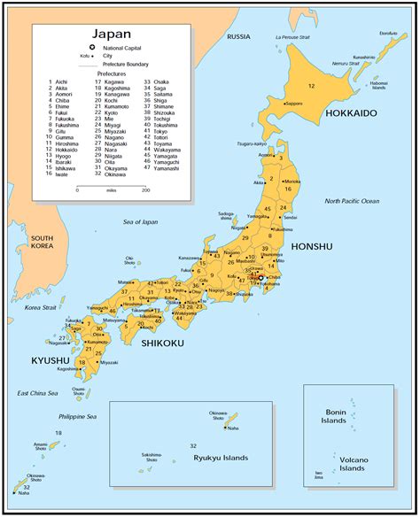 map of japan and cities